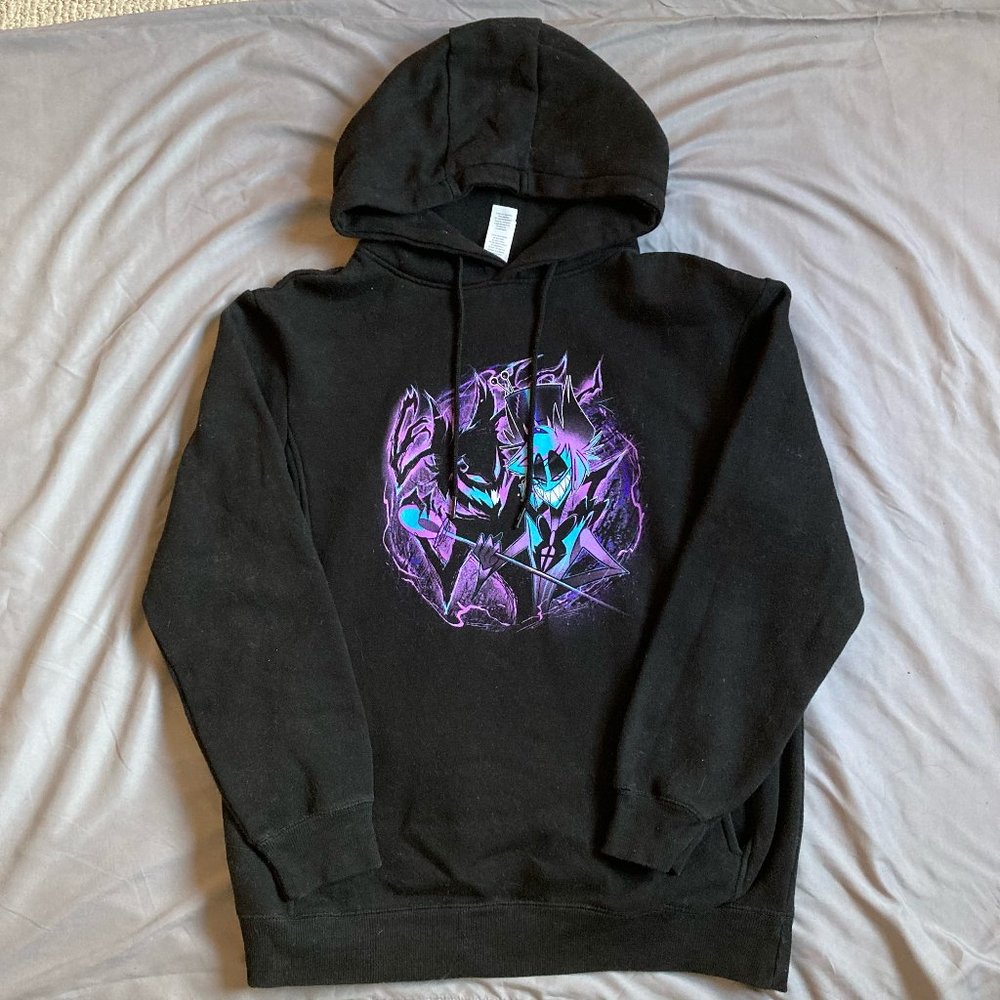 Hazbin Hotel Alastor Neon Purple & Blue Hoodie